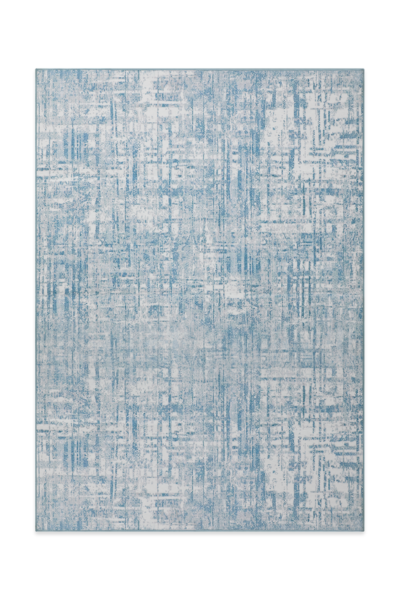 Light Blue Abstract Rug