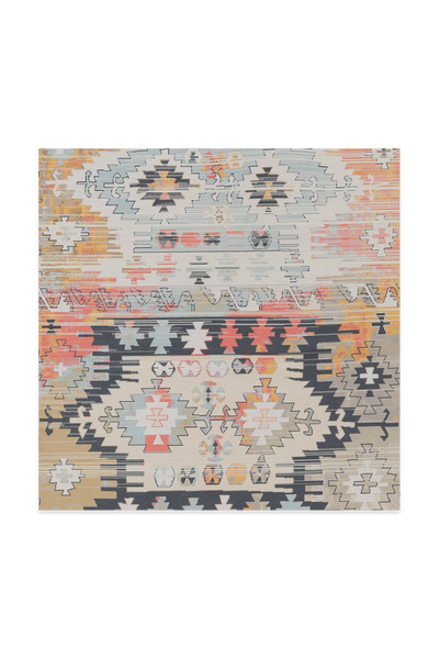 Multi-Color Abstract Pattern Rug Detail