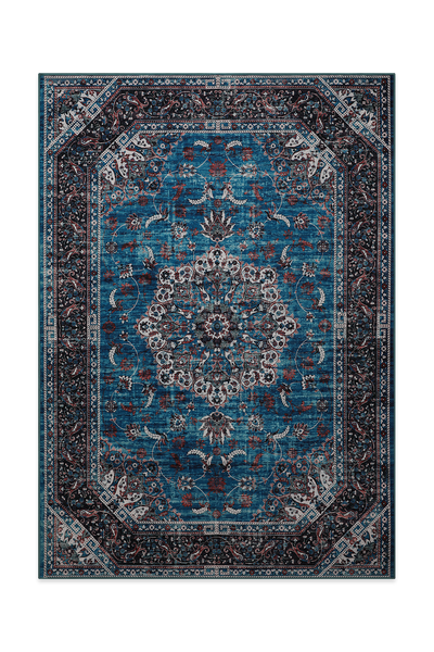 Blue Pecan Persian Style Pattern Rug