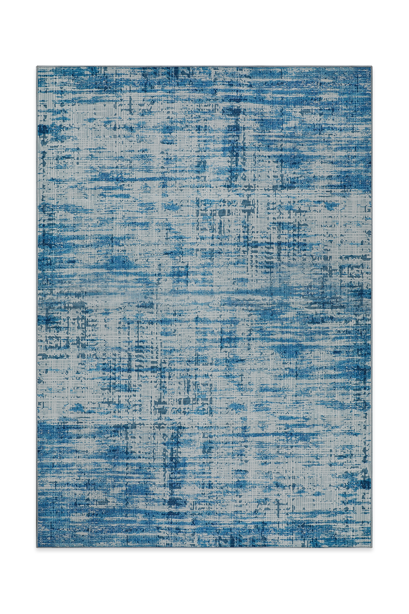 Blue & Grey Abstract Rug