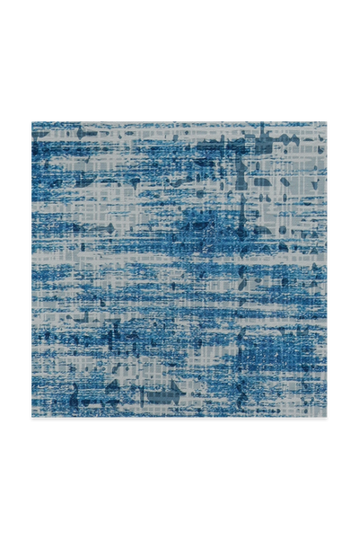 Blue & Grey Abstract Rug Detail