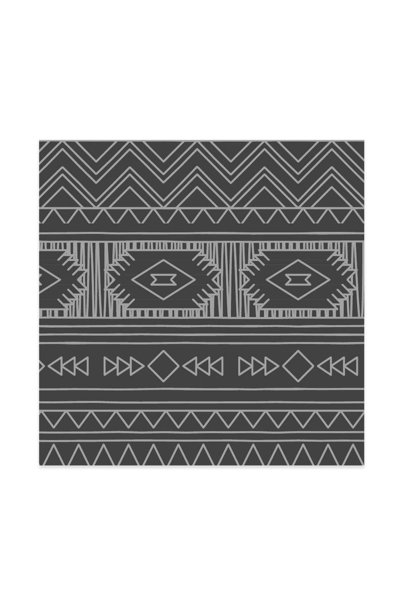 Grey Aztec Pattern Rug